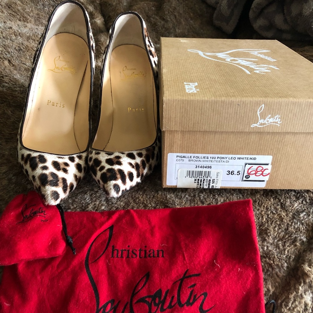 Christian Louboutin Pigalle 100 Pony worn 2x